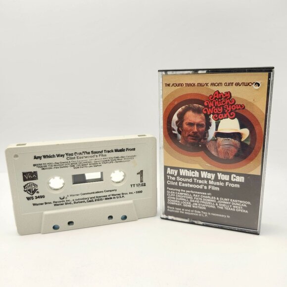 Any Which Way You Can Soundtrack Cassette 1980 WB W5 3499 Clint Eastwood - Picture 1 of 3